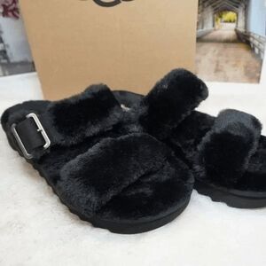 Koolaburra By UGG Women's Furr-Ah Slipper Sandals - Black 5M